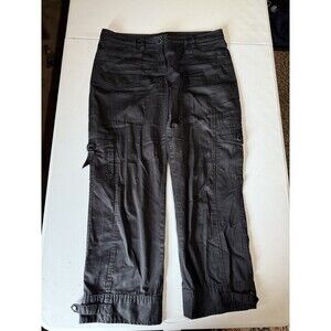 White House Black Market Utility/Cargo Pants-Black, Size 6